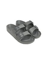 BIRKENSTOCK STEPS Faux Leather Double Strap Men's Slippers SLW4 - Runner