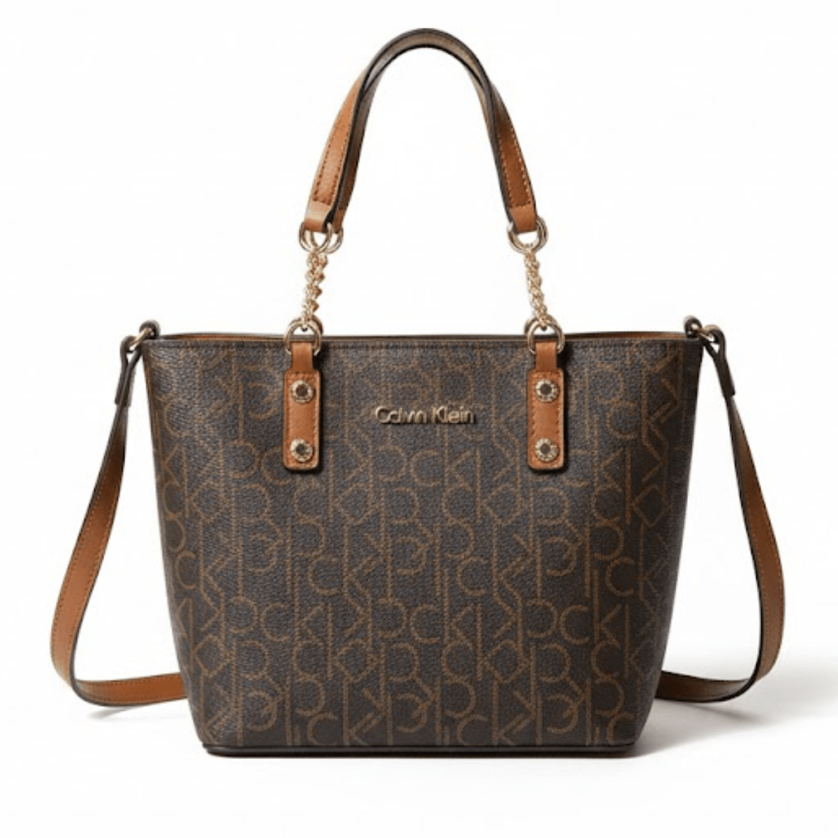 Calvin Klein Monogram Tote Bag Small Handbag Women CB107 - Runner