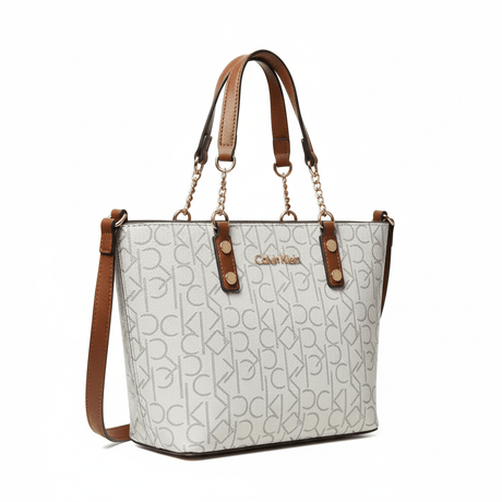 Calvin Klein Monogram Tote Bag Small Handbag Women CB109 - Runner