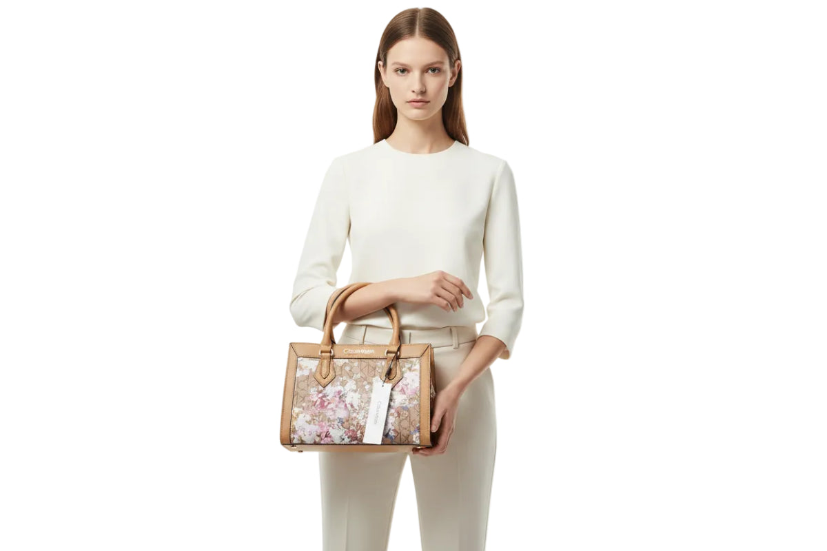 Calvin Klein Women's Floral Satchel Bag CB74 - Runner