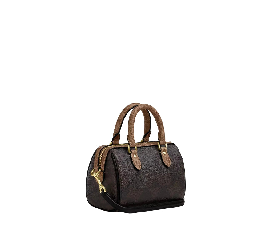 COACH Mini Rowan Crossbody Bag In Blocked Signature HB4 - Runner