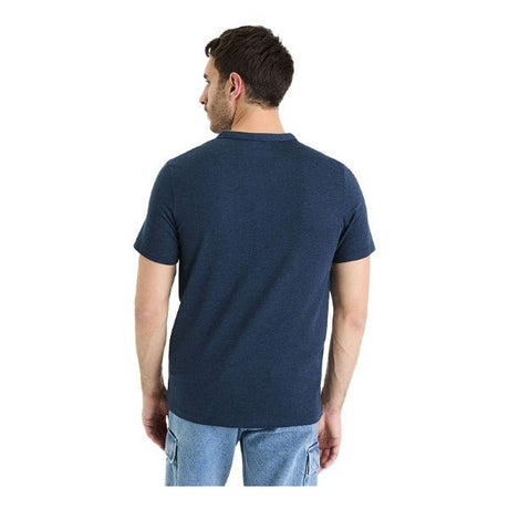 Cotton Blend Straight Neck T-Shirt - Runner