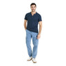 Cotton Blend Straight Neck T-Shirt - Runner