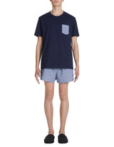 Cotton Short Pajamas - Navy - Runner