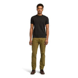 DUNSTAN RIVER V Neck Short Sleeve Tee Black - Pavement - Runner