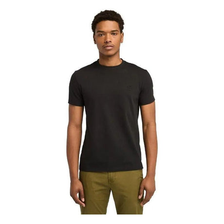 DUNSTAN RIVER V Neck Short Sleeve Tee Black - Pavement - Runner