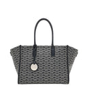 EMPORIO ARMANI Medium shopper bag with all - over monogram print EAB23 - Runner