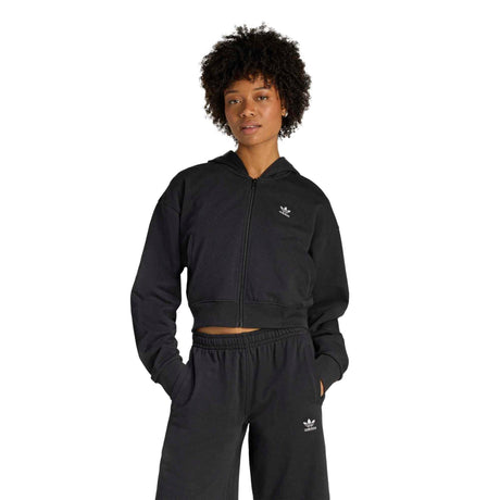 ESSENTIALS FRENCH TERRY CROPPED ZIP HOODIE - Runner