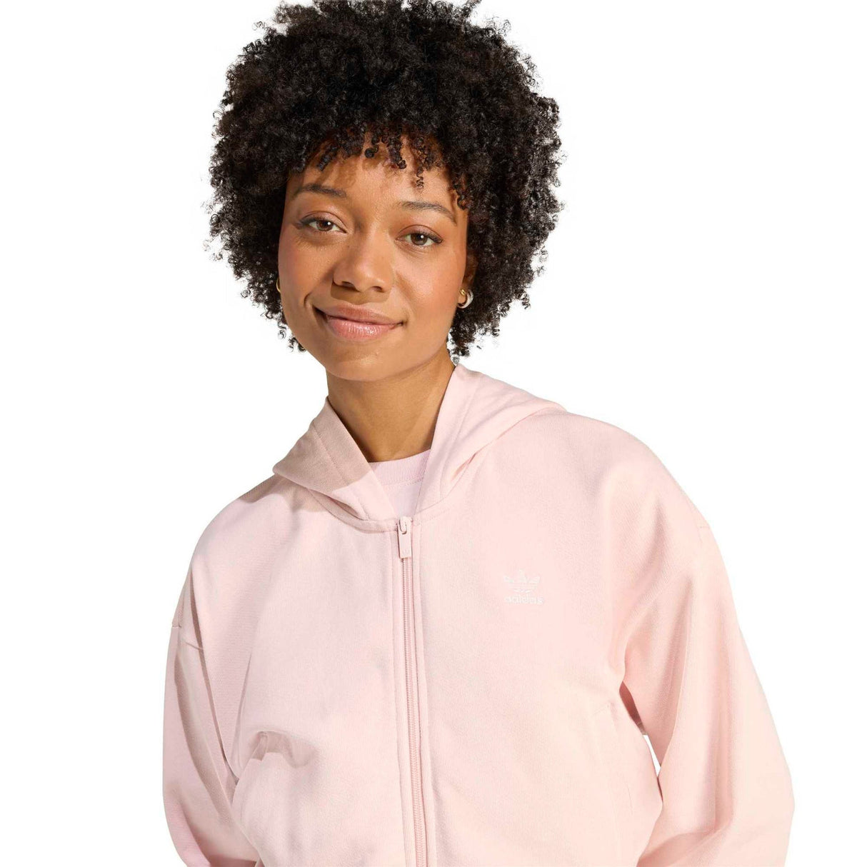 ESSENTIALS FRENCH TERRY CROPPED ZIP HOODIE - Runner