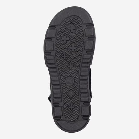 GREYFIELD SANDAL BACKSTRAP SANDAL BLACK SUEDE - Runner