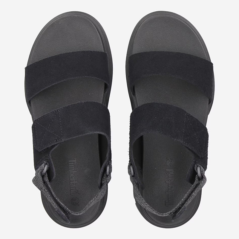 GREYFIELD SANDAL BACKSTRAP SANDAL BLACK SUEDE - Runner