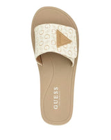 GUESS BLACK LOGO SLIDE PARTIES FLIP FLOPS WEDGE PLATFORM SLW58 - Runner