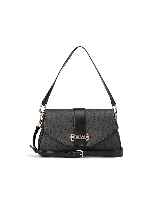 GUESS Charcoal Printed Erika Shoulder Bag GB563 - Runner