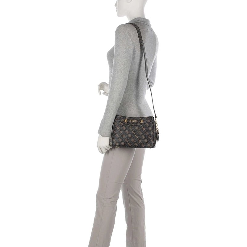 Guess Emera Logo Girlfriend Crossbody Top Zip Bag - Runner