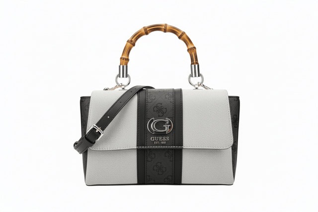 Guess Kerima Bamboo Top Handle Flap Bag GB378 - Runner