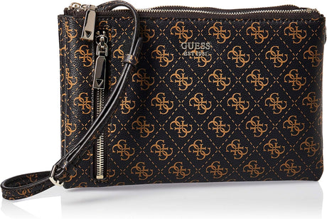 Guess Naya Grain Double PVC Crossbody with Front Zip Pocket WAMAN GB388 - Runner