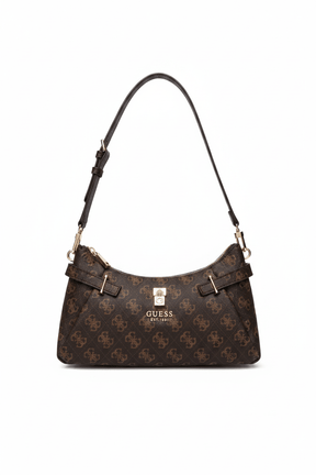Guess Signature Brown Monogram Shoulder Bag GB556 - Runner