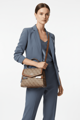 GUESS Zadie Logo Top Handle Flap Bag - Runner