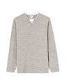 Henley Collar Mixed Sweater - Runner