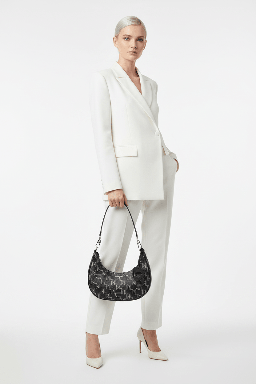 KARL LEGERFELD K/IKONIK 2.0 Mono-Handbag-Black- KB12 - Runner