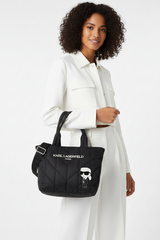 KARL LEGERFELD Women's Black Voyage Cat Sunglasses Quilted Tote Bag KB53