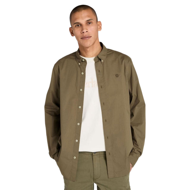 Long Sleeve Stretch Poplin Shirt - Runner