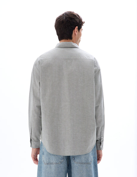 Loose Oxford Striped Shirt - Runner