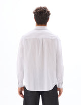 Loose Striped Poplin Shirt - Runner