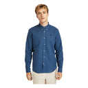 LOVELL LAKE Cotton/Linen Long Sleeve Shirt Dark Denim - Runner