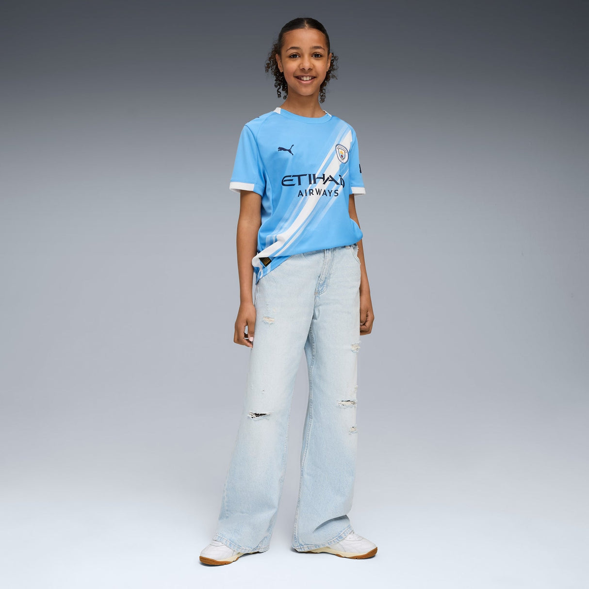 Manchester City 25/26 Home Jersey Youth - Runner