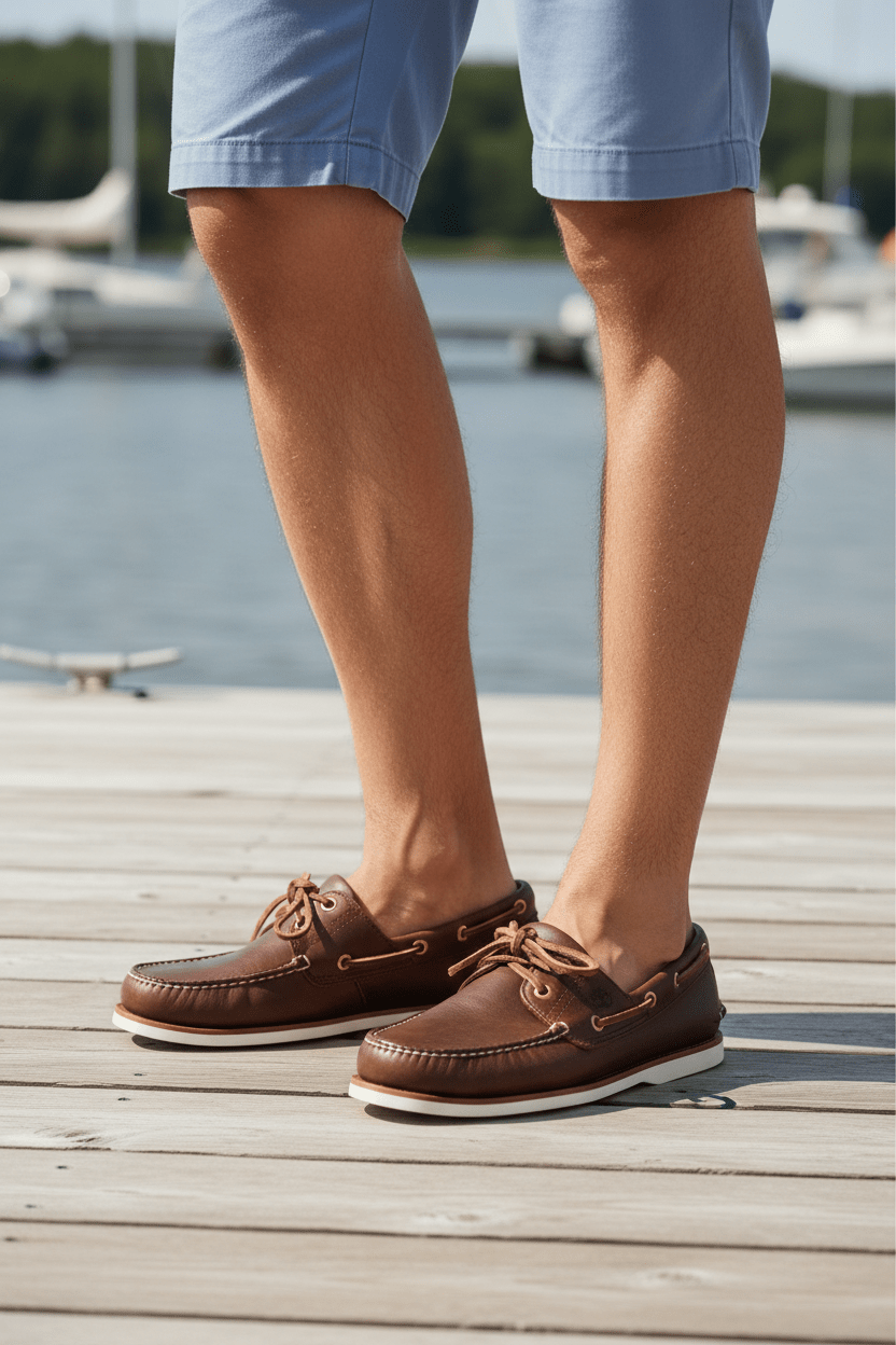 MEN'S 2 EYE BOAT SHOE BROWN - Runner