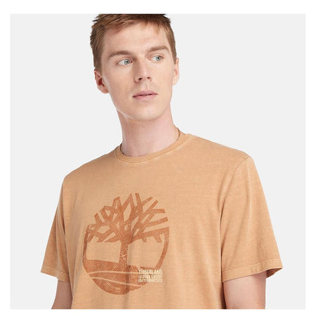 MERRYMACK RIVER Garment Dye Logo Graphic Tee Wheat Boot - Runner