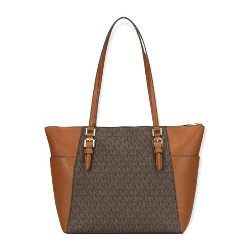 MICHAEL KORS Charlotte Large Logo and Leather - BROWN - MK10 - Runner