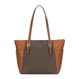 MICHAEL KORS Charlotte Large Logo and Leather - BROWN - MK10 - Runner