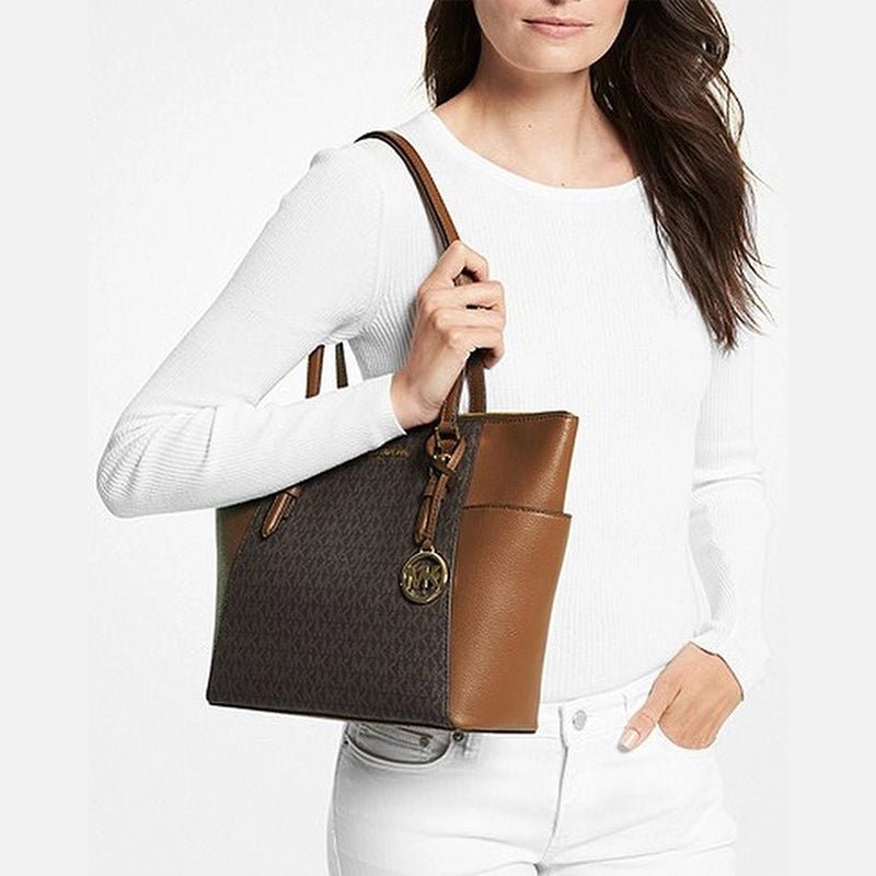 MICHAEL KORS Charlotte Large Logo and Leather - BROWN - MK10 - Runner