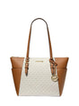MICHAEL KORS Charlotte Signature Leather Top Zip Tote MK43 - Runner