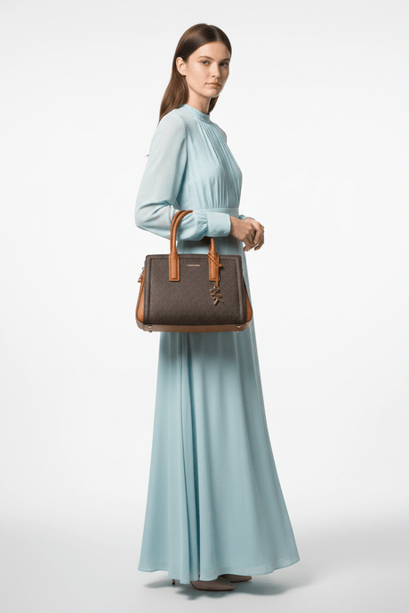 MICHAEL KORS LAILA SATCHEL - Handbag - brown Bag MK80 - Runner