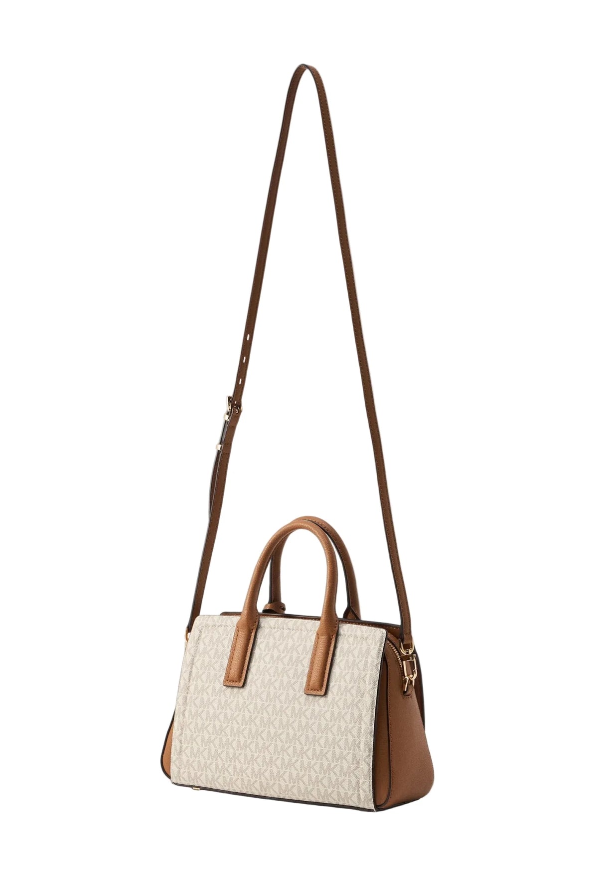 MICHAEL KORS LAILA SATCHEL - Handbag - vanilla/acorn MK79 - Runner