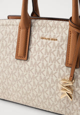 MICHAEL KORS LAILA SATCHEL - Handbag - vanilla/acorn MK79 - Runner