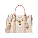 MICHAEL KORS Vanilla, Soft Pink Nouveau Hamilton Large Satchel MK75 - Runner