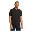 MILLERS RIVER Pique Short Sleeve Polo Black - Runner