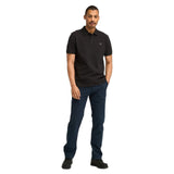 MILLERS RIVER Pique Short Sleeve Polo Black - Runner