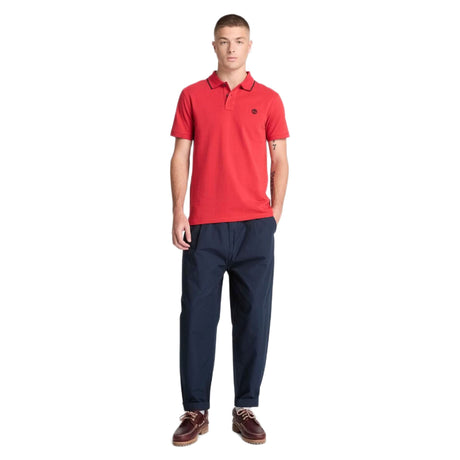 Millers River Printed Neck Short Sleeve Polo - Runner