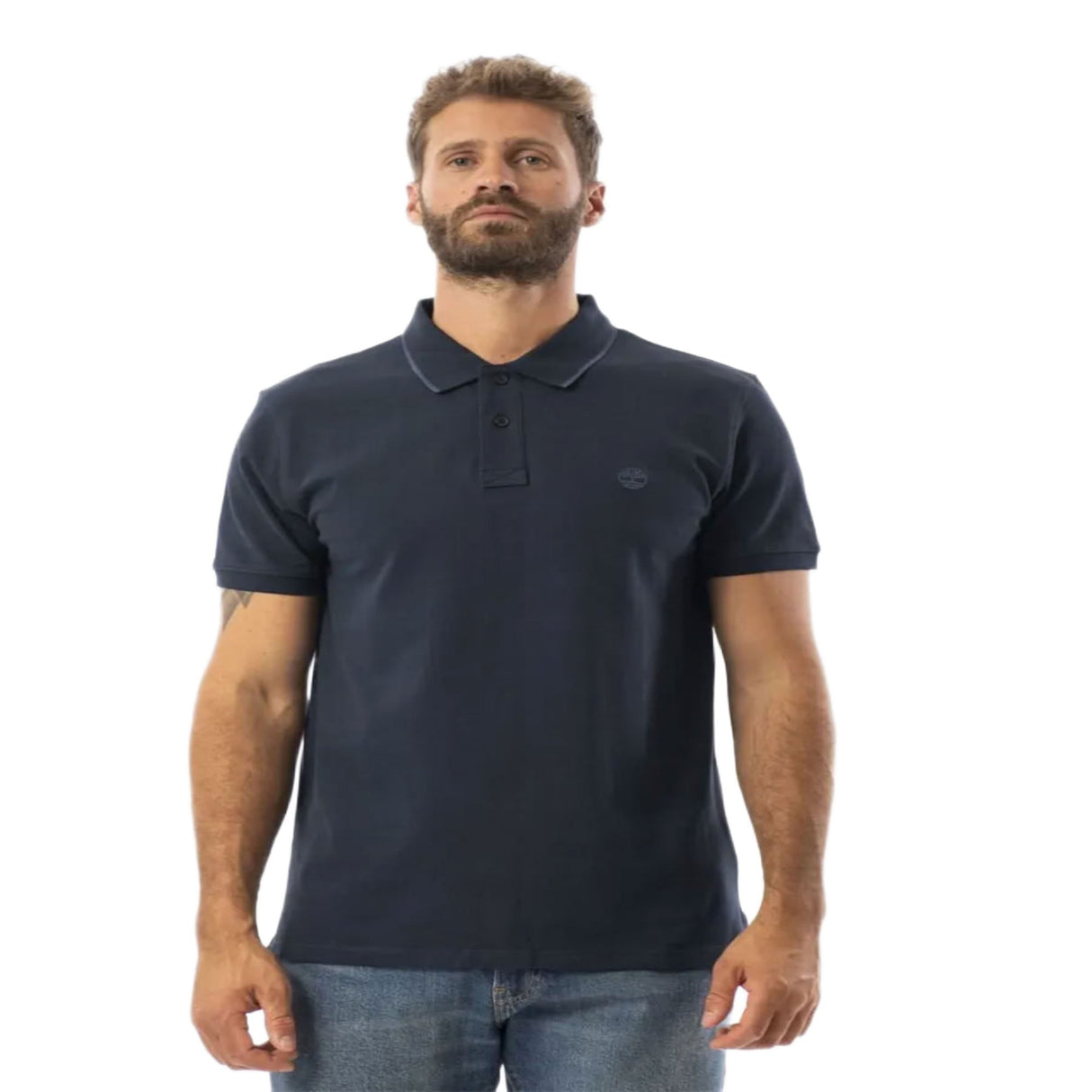 Millers River Printed Neck Short Sleeve Polo - Runner