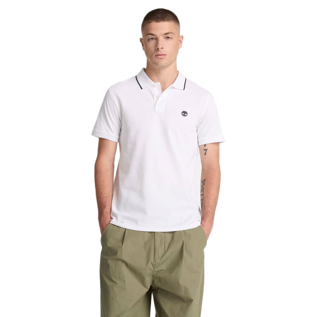 Millers River Printed Neck Short Sleeve Polo - Runner