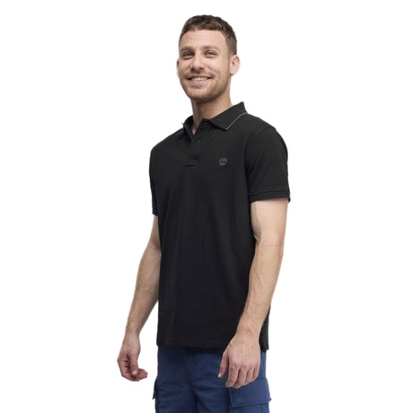 Millers River Printed Neck Short Sleeve Polo - Runner
