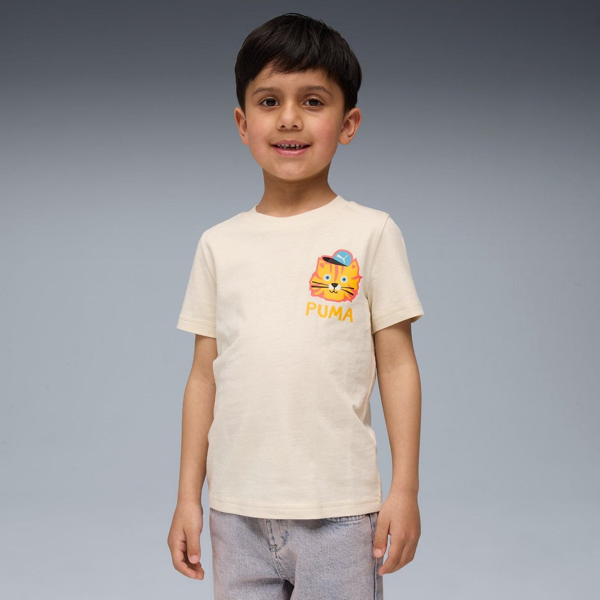 Moody Cat Graphic T-shirt I Kids - Runner