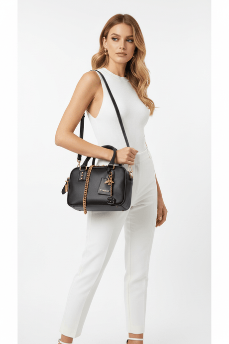 PINKO Bowling Bag Mini Silk Veal shoulder bag BOWLING PB48 - Runner