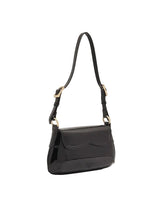 PINKO Classic patent leather and rhinestones Shoulder Black PB72 - Runner
