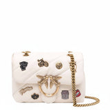 PINKO Leather messenger bag MINI PUFF VERSITY PINS CL PB15 - Runner